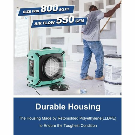 Alorair Air Filter System PUREAIRO HEPA MAX 770 GREEN INDUSTRIAL AIR SCRUBBER PureAiro HEPA Max 770-Green